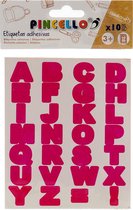 Pincello Letterstickers Alfabet Papier Roze 280 Stickers