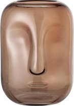 Bloomingville - Face Glass Vase Ø 18 cm - Brown (82047485)