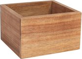 Houder Hout Vierkant (17,6 x 16,2 x 11 cm)