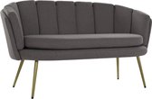 Sofa DKD Home Decor Grijs Polyester Metaal (141 x 74 x 78 cm)