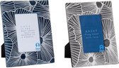 Fotolijsten DKD Home Decor Fluweel Polyester Hout MDF (2 pcs) (10 x 2 x 15 cm)