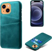 Dual Card Back Cover - iPhone 13 Hoesje - Groen