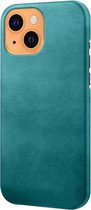 Leather Back Cover - iPhone 13 Hoesje - Groen