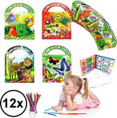 Decopatent Gifts 12 PIECES MIX Cadeaux à distribuer à colorier avec Autocollants - Cadeaux à distribuer pour les enfants - Klein Jouets