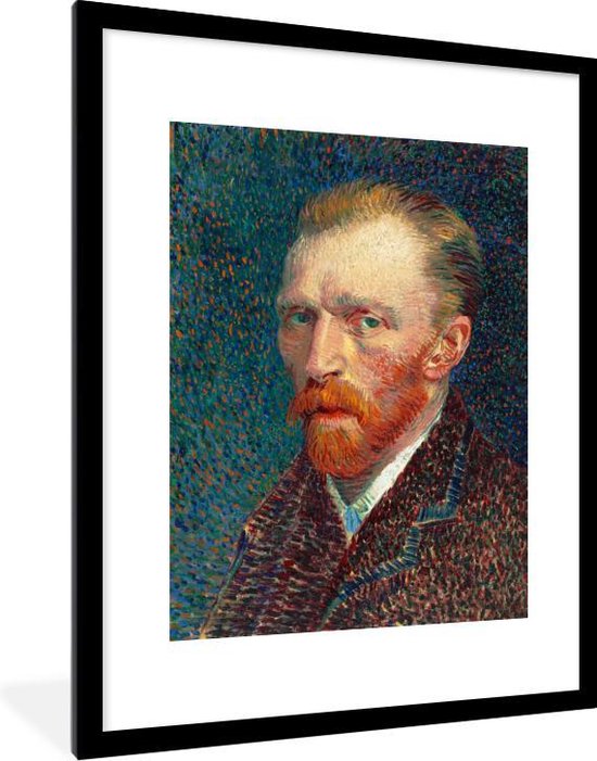 Fotolijst incl. Poster - Zelfportret - Vincent van Gogh - 60x80 cm - Posterlijst