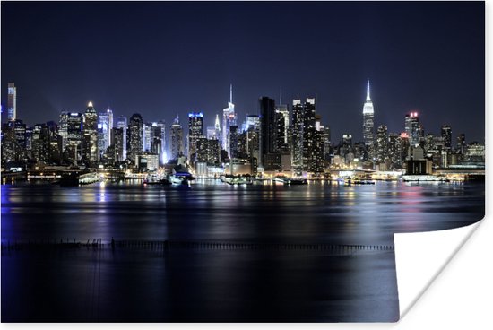 Affiche Reflected New York Skyline 120x80 cm - Tirage photo sur Poster