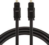 By Qubix ETK Digital Toslink Optical kabel 1 meter - audio male to male - Optische kabel PVC series - zwart audiokabel soundbar