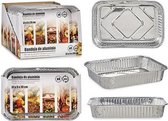 Set van trays Aluminium Rechthoekig (4 pcs) (20,5 x 5 x 31,3 cm)