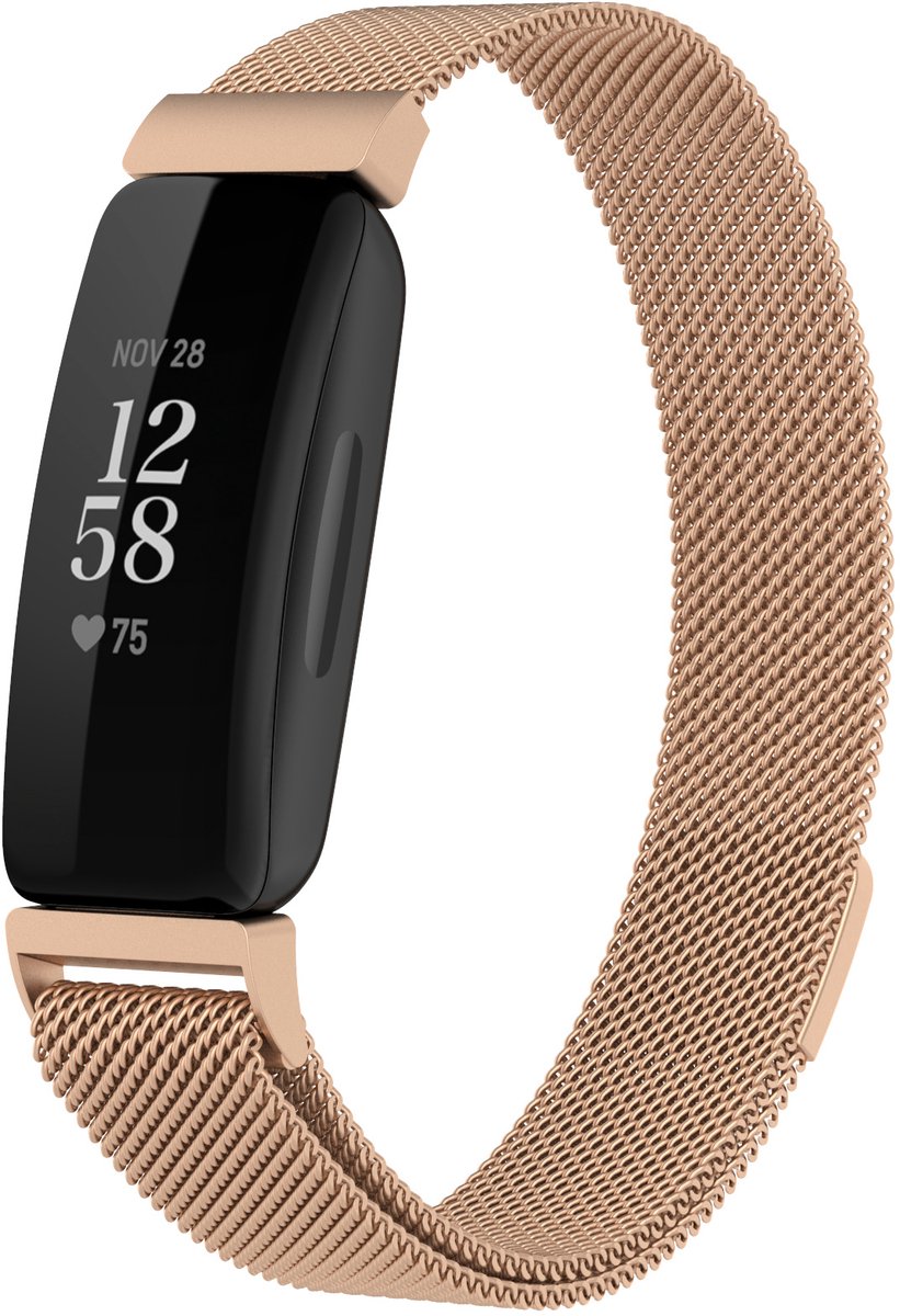 123watches 2 milanese band - champagne - SM - Geschikt voor Fitbit Inspire / Inspire HR / Inspire 2