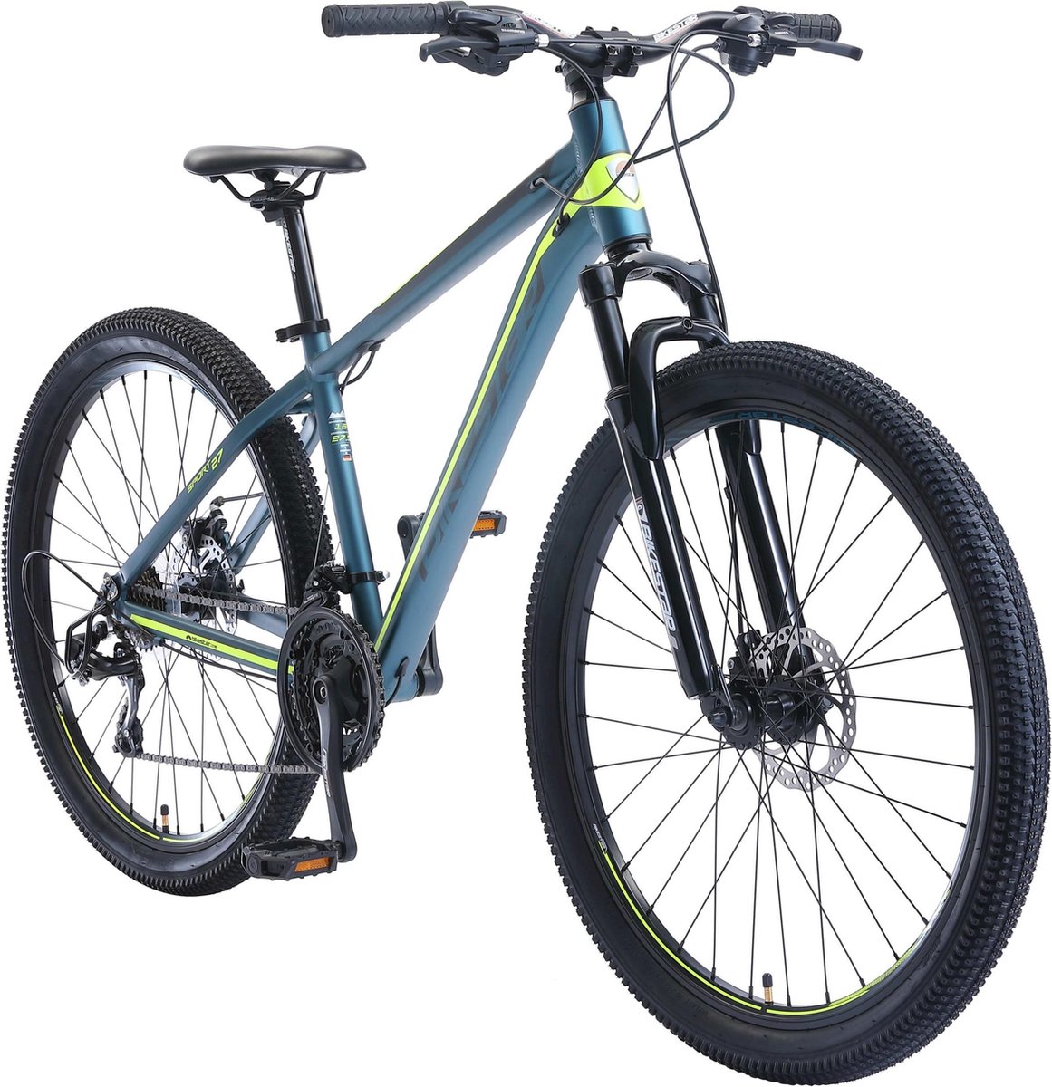 Bikestar 27.5 inch 21 speed hardtail Sport MTB blauw groen