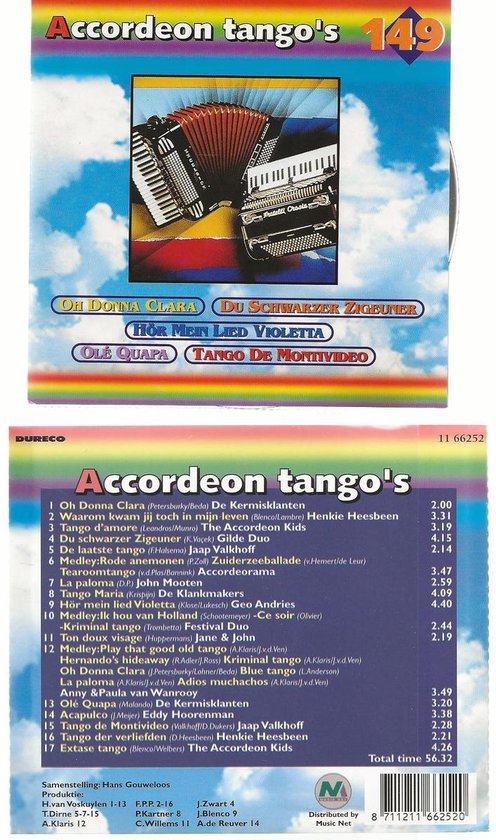 Accordeon Tango's, Various | Media condition: Very Good Plus (VG+) | 1 x CD Compilation