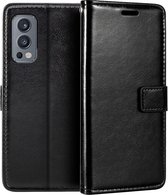 Bookcase Geschikt voor: OnePlus Nord 2 5G - Zwart - portemonnee hoesje