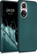 kwmobile telefoonhoesje voor Honor 50 - Hoesje voor smartphone - Back cover in metallic petrol