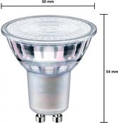 LED Line - LED spot GU10 - 5W vervangt 50W - 6500K koud wit licht - Glazen behuizing