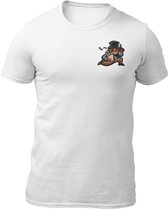 Monopoly - Teddy The Gangster - Heren T-Shirt - Getailleerd - Katoen - Ronde Hals