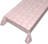 Tafelzeil Oslo -  140 x 250 cm - Roze tafellaken - Tafelkleed plastic - Voor buiten en binnen - Verschillende maten - Geleverd in een koker