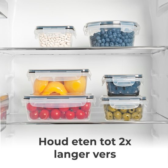 Stosh Vershoudbakjes - Meal Prep Bakjes - Diepvriesbakjes - Voedselcontainer - 16 Stuks - BPA vrij