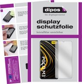 dipos I 2x Beschermfolie helder compatibel met Poco M3 Folie screen-protector (expres kleiner dan het glas omdat het gebogen is)