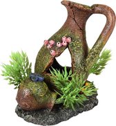 Flamingo Aquarium Decoratie Moza Kruiken+Plant 11X8X11Cm