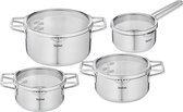 Tefal Nordica Pannenset 4 delig - Steelpan Ø16 cm & Kookpan Ø 18 + Ø 20 + Ø 24 cm