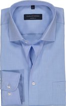 CASA MODA modern fit overhemd - mouwlengte 7 - lichtblauw - Strijkvriendelijk - Boordmaat: 41
