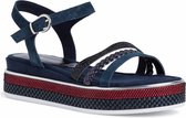 Marco Tozzi Dames Sandaaltje 2-2-28735-26 890 blauw F-breedte Maat: 37 EU