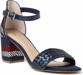 Marco Tozzi Dames Sandaaltje 2-2-28326-24 844 blauw F-breedte Maat: 40 EU