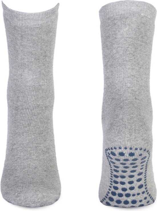 Basset Antislip sokken met ABS noppen 1 paar - 42 - Grijs.