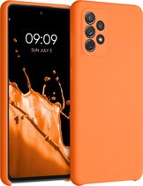 kwmobile telefoonhoesje voor Samsung Galaxy A72 - Hoesje met siliconen coating - Smartphone case in Cosmic Orange