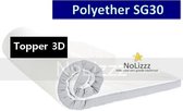 Aloe Vera - Split Topmatras 3D Polyetherschuim SG30 10 CM - Gemiddeld ligcomfort - 140x210/10