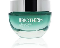 Biotherm Aquasource Night Spa Cream - Hydraterende Nachtcrème Voor Vrouwen - Gezichtsmasker - Glycerine - 50ml