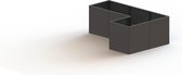 MySteel Gepoedercoat staal plantenbak Kansas 700  - Kleur: RAL9005 (zwart) - Hoogte: 700mm