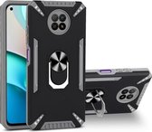 Voor Xiaomi Redmi Note 9 5G PC + TPU-beschermhoes met 360 graden draaibare ringhouder (grijs)
