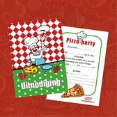 Uitnodigingen kinderfeestje pizza party