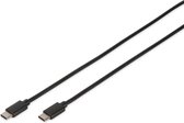 Digitus 1.8m, 2xUSB2.0-C USB-kabel 1,8 m USB 2.0 USB C Zwart