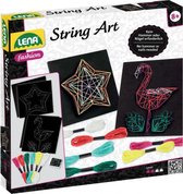 string-art flamingo & ster meisjes schuimrubber zwart