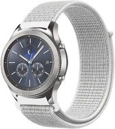 Shop4 - Bandje voor Samsung Galaxy Watch4 40/ 44mm - Nylon Grijs Wit