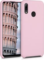 kwmobile telefoonhoesje voor Huawei P Smart (2019) - Hoesje met siliconen coating - Smartphone case in perzikroze