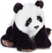 knuffelpanda junior 30 cm pluche zwart/wtit