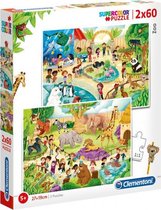 legpuzzel Dierentuin 2-in-1 karton 120 stukjes