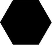 Muurhexagon effen zwart Forex / 24 x 20 cm