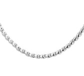 YO&NO - Ketting - Zilver - 5,0 mm -  45 cm - Gerhodineerd -  Sieraden vrouw - Zilver 925