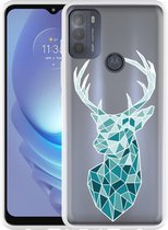 Motorola Moto G50 Hoesje Art Deco Deer - Designed by Cazy