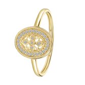 18 Karaat geelgouden ring 30 diamanten 0,07ct