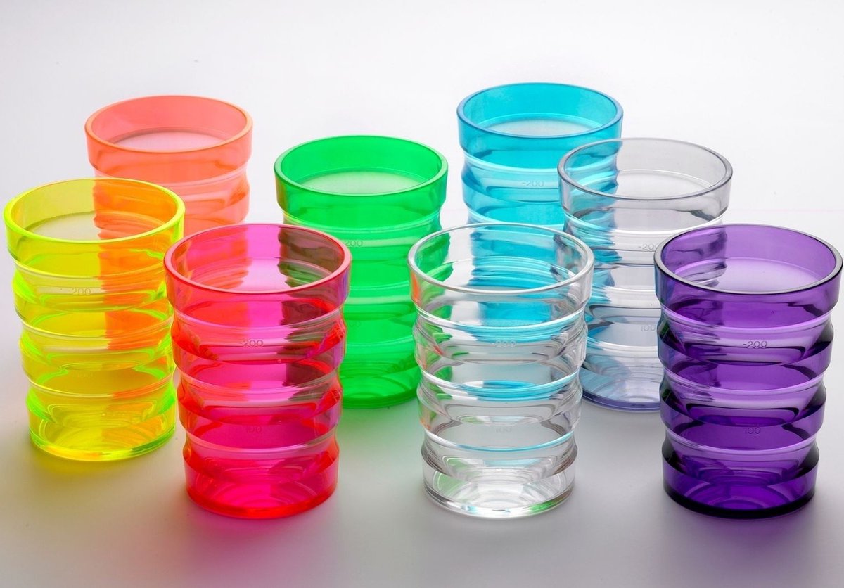 Comforthulpmiddelen Ribbelbeker Sure Grip - transparant