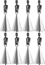 16x morceaux de poids nappe cônes argent - Cintres nappes - Poids toile cirée