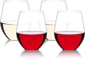 Onbreekbare tritan plastic wijnglazen, 470 ml, drinkglazen voor campingfeest, vrij, set van 4