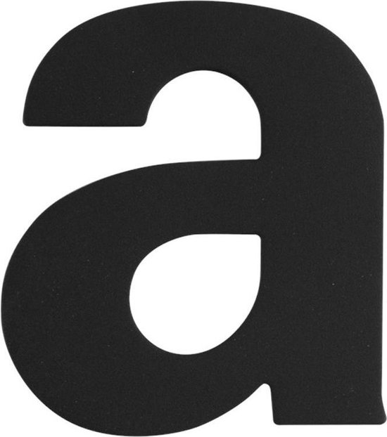 Huisnummer toevoeging letter 'A' zwart, 110 mm