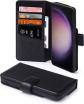 Samsung Galaxy S23 Plus (S23+) Hoesje - Luxe MobyDefend Wallet Bookcase - Zwart - GSM Hoesje - Telefoonhoesje Geschikt Voor Samsung Galaxy S23 Plus (S23+)