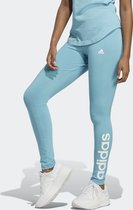 adidas Sportswear ESSENTIALS HIGH-WAISTED LOGO LEGGING - Dames - Blauw - XS